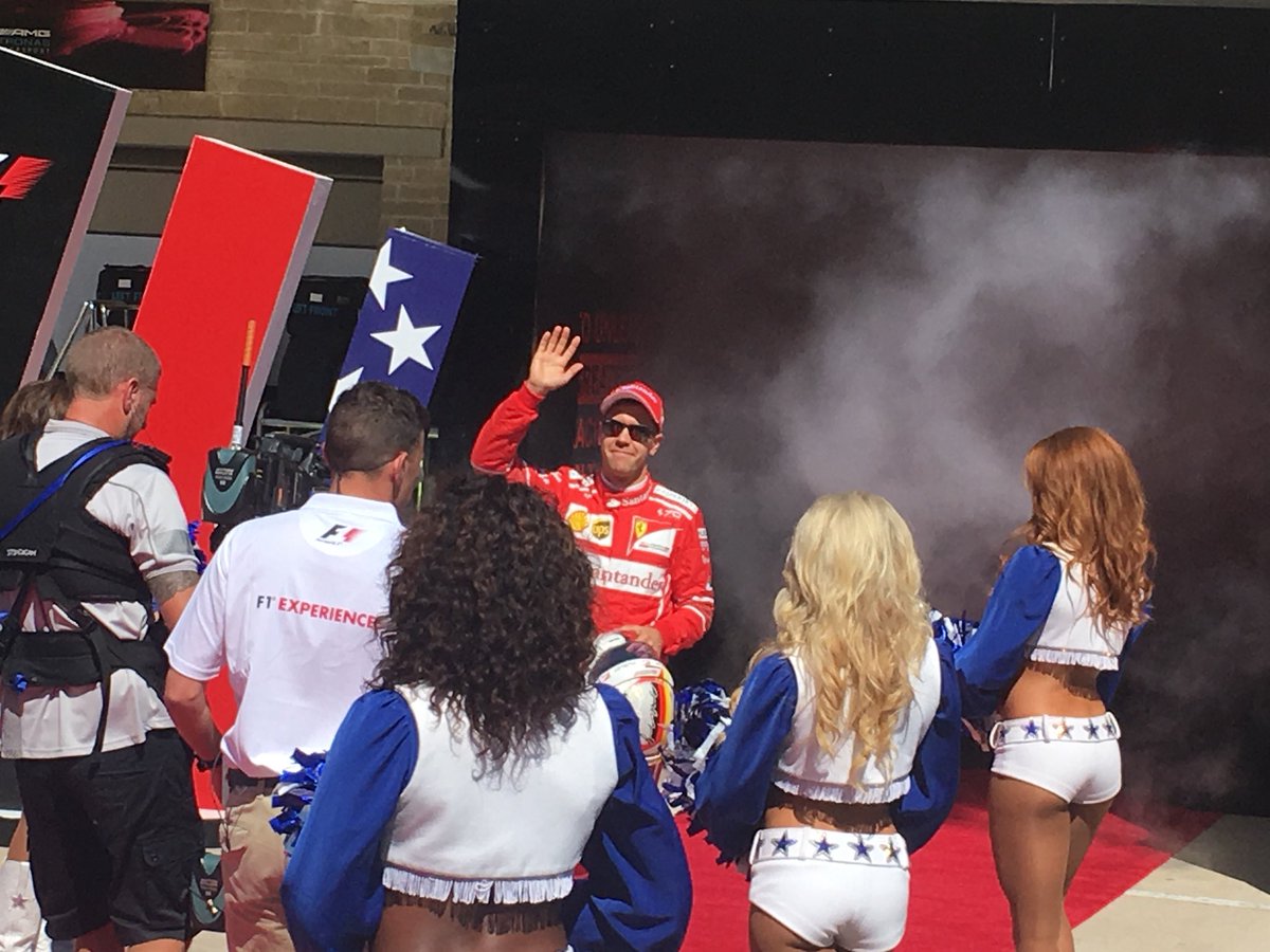 ScuderiaFerrari's tweet photo. #Seb5 !!! #USGP https://t.co/v8gRlGFQQT