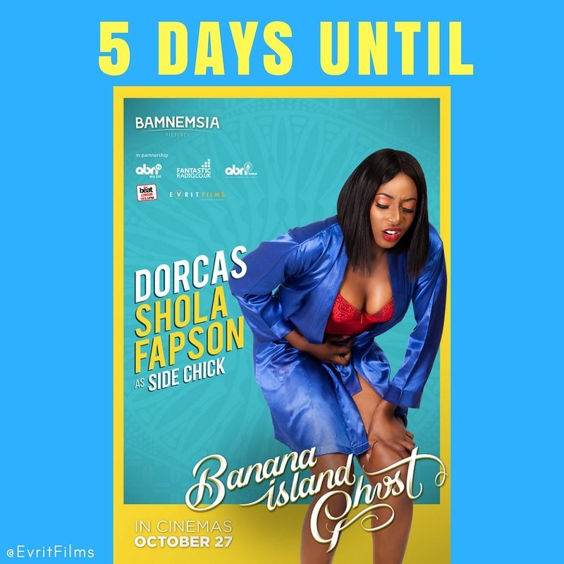 evritfilms's tweet photo. @biolaa1 @sumtinbig Only 5 more days until the release of #bananaislandghost
This movie will have your sides hurting from laughter https://t.co/CpjT4OAJOV
