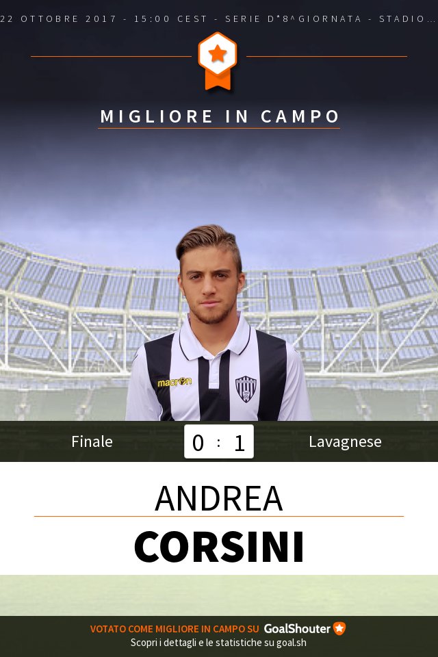 lavagnese's tweet photo. #FINLAV 0-1: Il migliore in campo è: Corsini https://t.co/ryDSjzrE7H