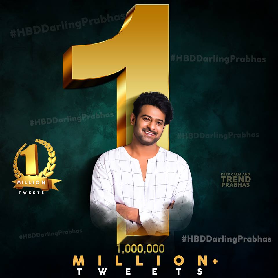 PrabhasRules's tweet photo. 1M tweets in 5hrs... This is Something Big
#HBDDarlingPrabhas https://t.co/WzBjDBo6FF