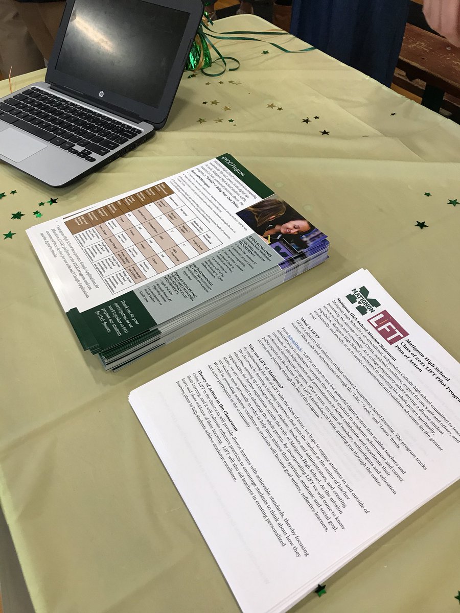 MatignonHS's tweet photo. Did you stop by the EdTech table at #MHSOpenHouse to learn about the BYOD program and LiFT!? #ApplyToMatignon @SchoolHackNews https://t.co/wXNBHDN4bm