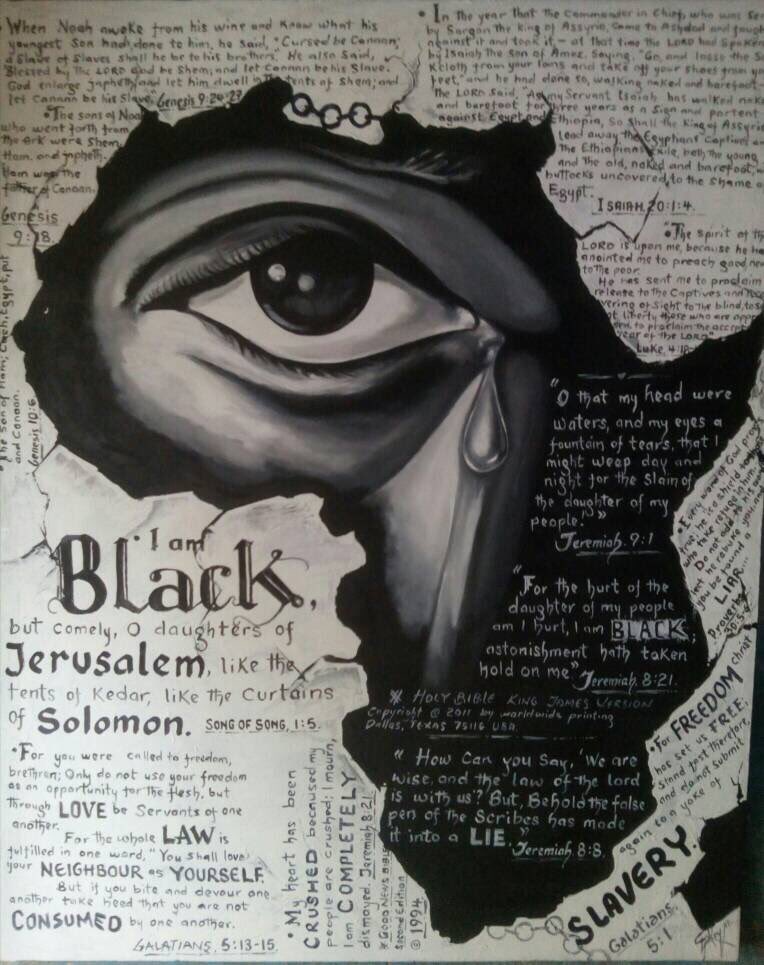 realTadLife's tweet photo. A painting of mama #Africa titled Why Am I Crying by #PrinceSackey. This is #tadlife https://t.co/rvQSEJtrYE