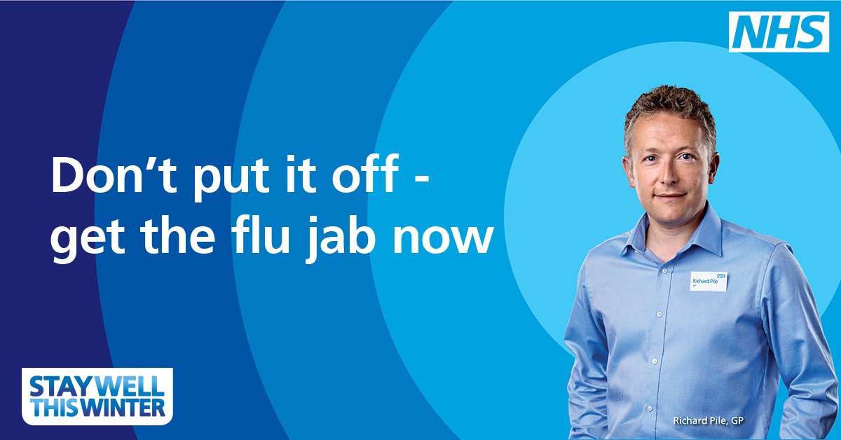 NHSEngland's tweet photo. Suffering from a long term condition? Flu can be very serious. 
Ask your 'GP or 'pharmacist about the flu jab today.
https://t.co/FLvOALf6vd https://t.co/FBmBS7CajR