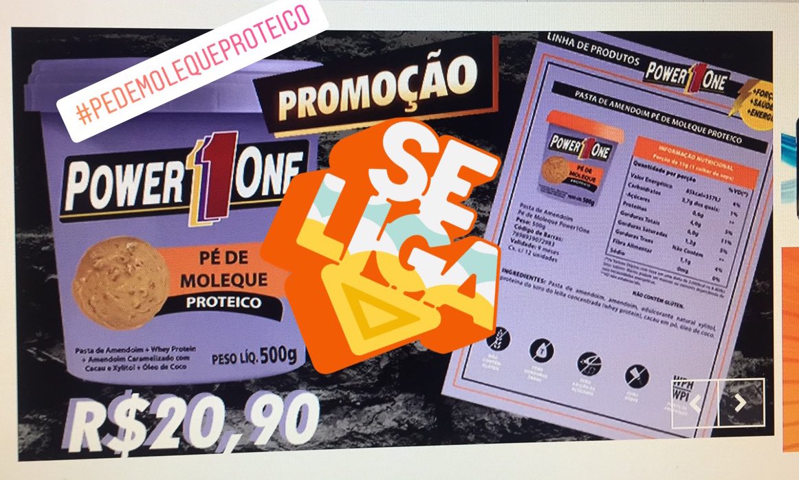 EasySuplementos's tweet photo. Se liga nessa promoção!! Novo #péDeMolequeProteico  da #power1one por apenas R$20,90. Acesse: https://t.co/It3nuPkIV1 https://t.co/K6ymMprZ0D