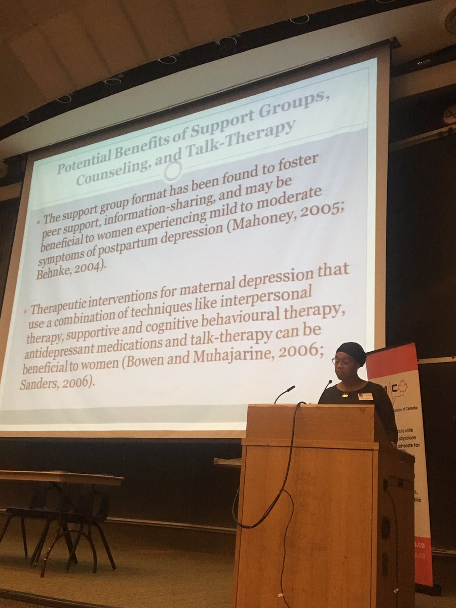 AnjumSultana's tweet photo. .@FinallyFa sharing potential intervention to address needs of diverse patients who are experiencing postpartum depression #CMMHC2017 @cmmhc https://t.co/OgMbxX2co1