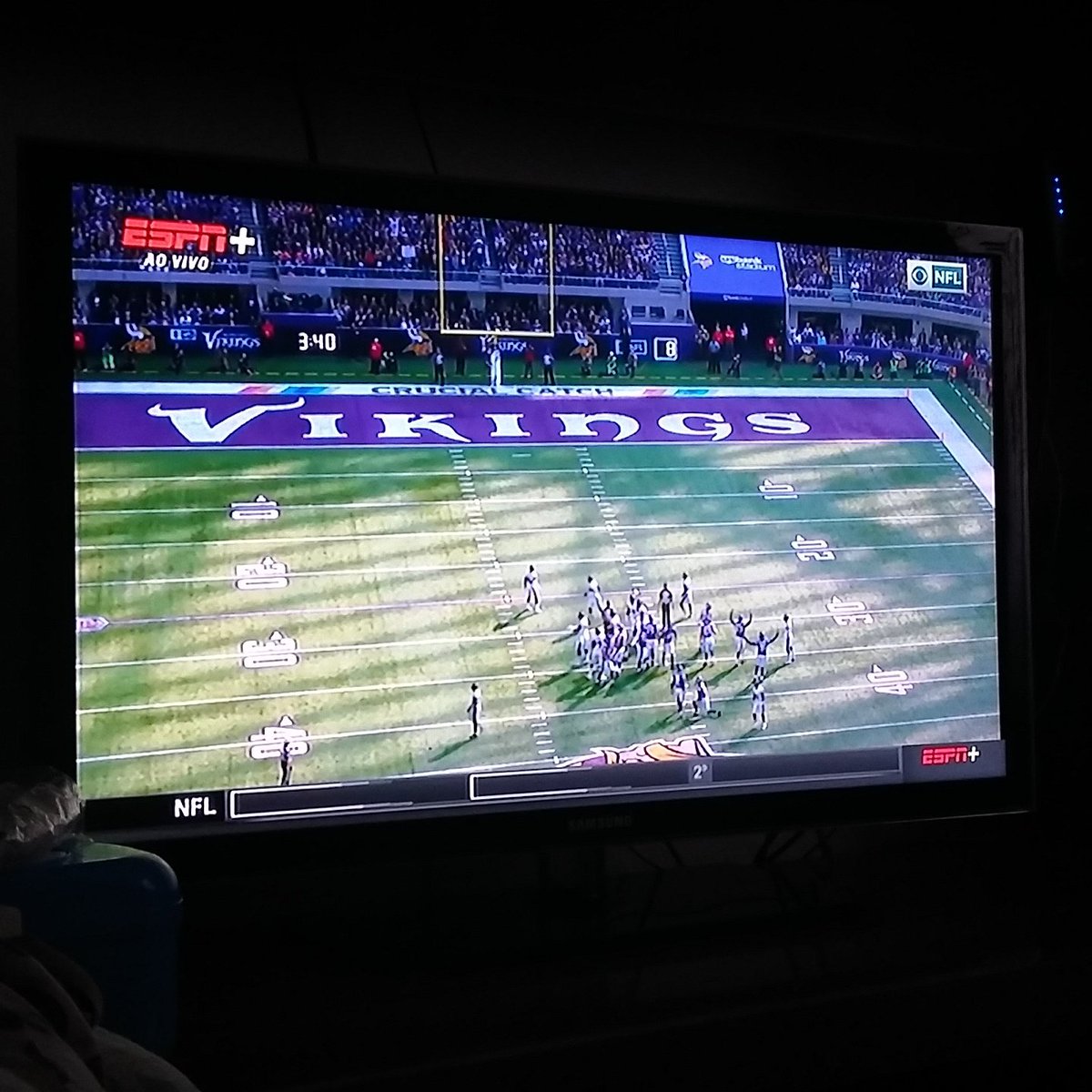 Jogo dos Vikings X Ravens, quem tá salvando o jogo é os kickers 😂.  💜meu coração é roxo #go vikings 
#NFLnaESPN <a href="/CurtiAntony/">Antony Curti</a>