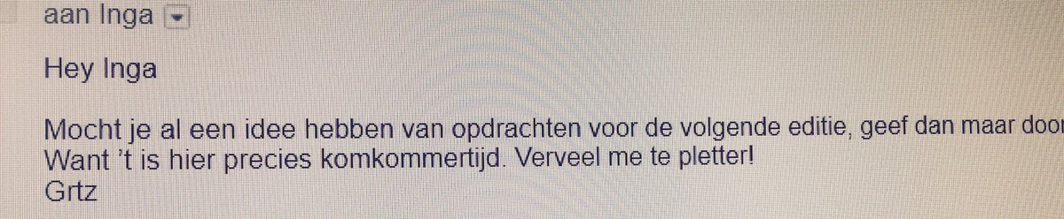ingaschrijft's tweet photo. Tja, zo kan het natuurlijk ook! :-D #tekstschrijver #acquisitie https://t.co/s8J3X0mHE8