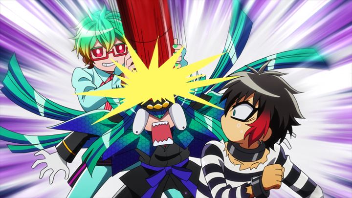 O Xrhsths アニメ ナンバカ 公式 Sto Twitter まもなく24 00よりアニマックスにて アニメ第２３話 音と言葉 放送 流河の攻撃から必死で逃げるジューゴ達 しかしハニーは 足手纏いにしかならないジューゴに着いてくるなと言い放つ 詳細 T Co