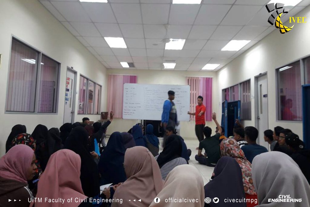 civecuitmpg's tweet photo. Persiapan terakhir untuk TMIAAE 3.0. Tidak sabar untuk memulakannya. Jumpa nanti!
#civildihati #civec #uitmpg https://t.co/w9nHhW9Hbi