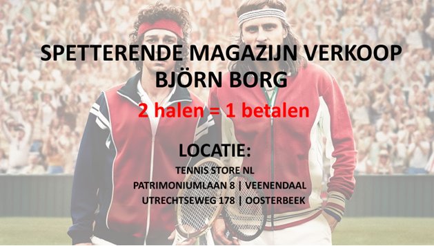 Magazijnverkoop Bjorn Borg kleding!
Start maandag 23 oktober 2017 #outlet   #tenniskleding #tennis <a href="/bjornborg/">Björn Borg</a> tennisstorenl.nl/tenniskleding/…
