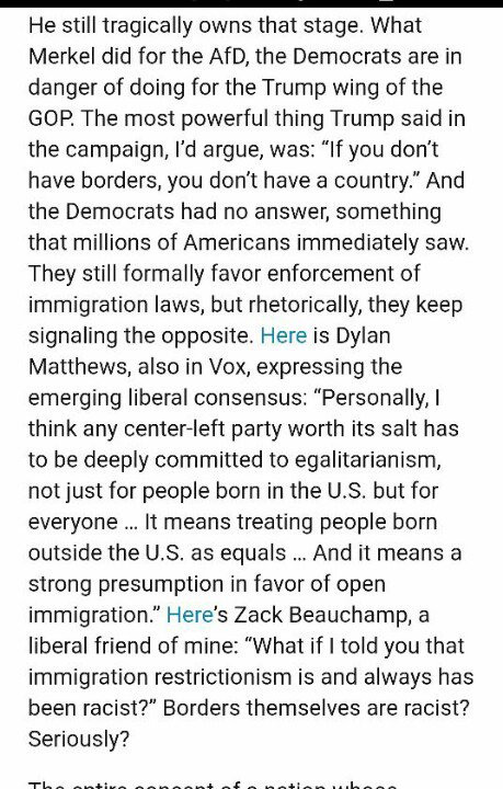 aClassicLiberal's tweet photo. Andrew Sullivan: "The Issue That Could Lose the Next Election for Democrats": immigration. https://t.co/QiH7rbwwAO #SacredValues https://t.co/HMICu8ko12