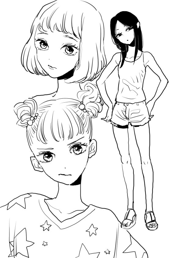 たまにむっしょ〜〜に女の子が描きたくなる 