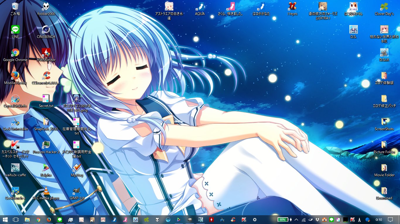 Yuki Ch Toram Desktop 17 10 23 Thinkpad X230 前回からの変更点は壁紙を変えただけ Snapseedをpcでも使いたいけどios Androidしか無いから色々模索中 デスクトップ Desktop Thinkpad Windows10 T Co 0t2233xuh9