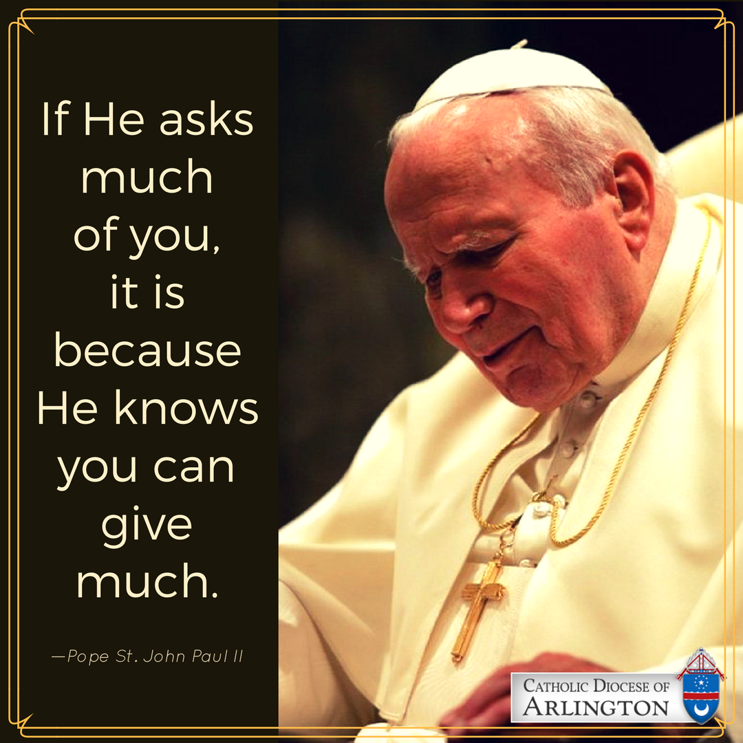 arlingtonchurch's tweet photo. Happy #Feast of Pope St. John Paul II! #saintoftheday https://t.co/d85OADiifm