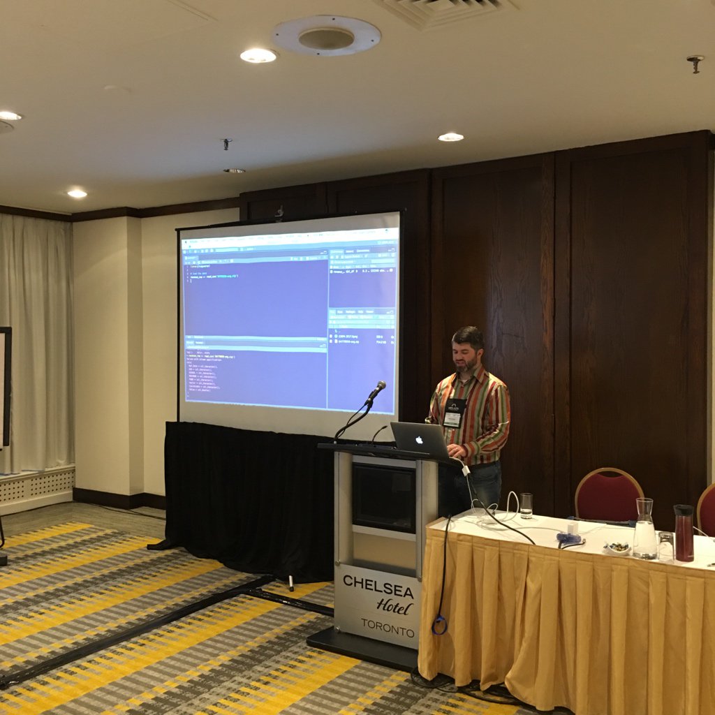 sechilds's tweet photo. Evan @ecortens laying out some #rstats knowledge at #CIRPA2017 https://t.co/kp9HEAGcgI