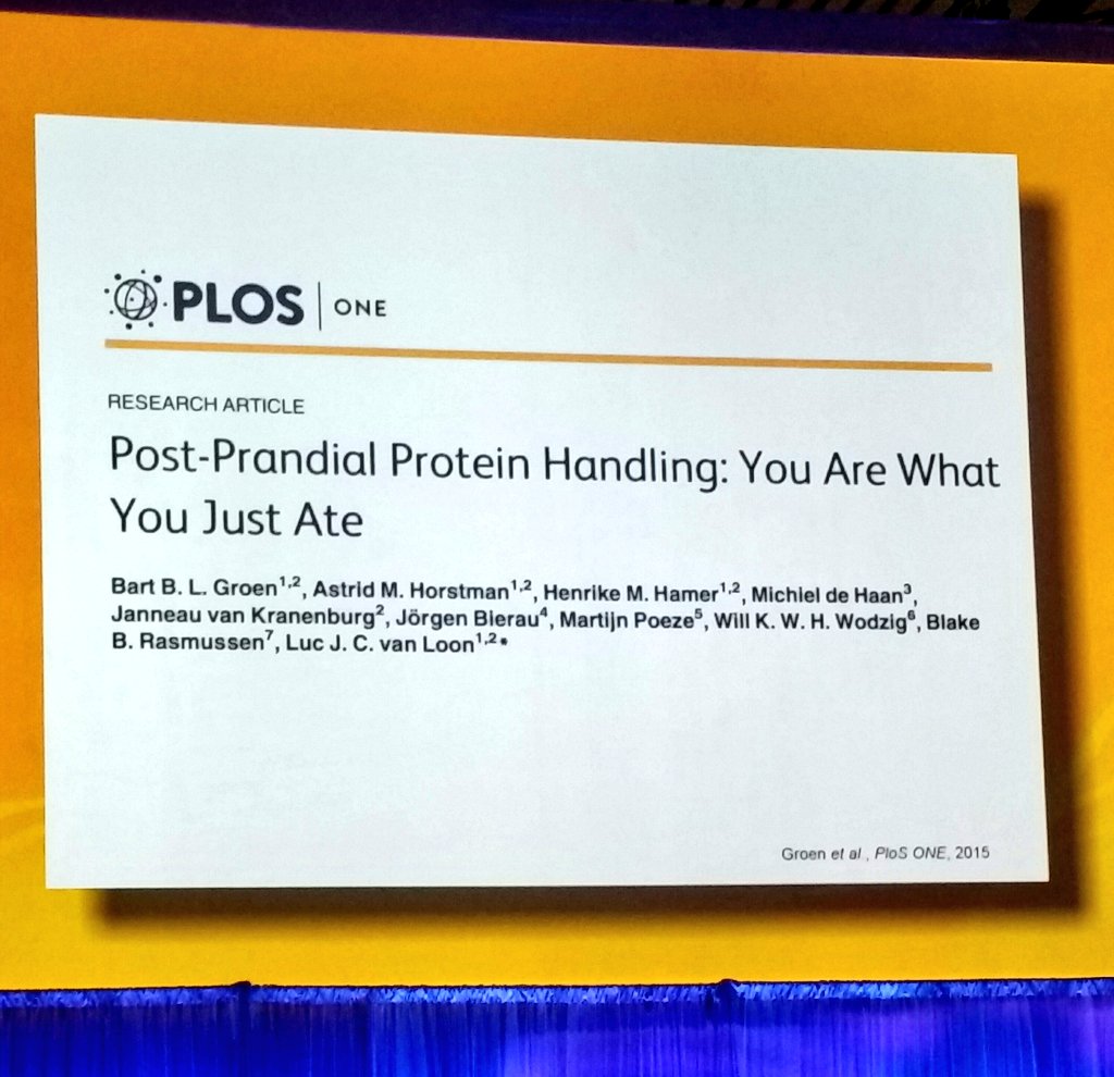 AlyssaRDN's tweet photo. Great lecture from Dr. L.J.C. van Loon about muscle protein synthesis. You ARE what you eat! #SCANchat #FNCE https://t.co/JwtvIZJgi2