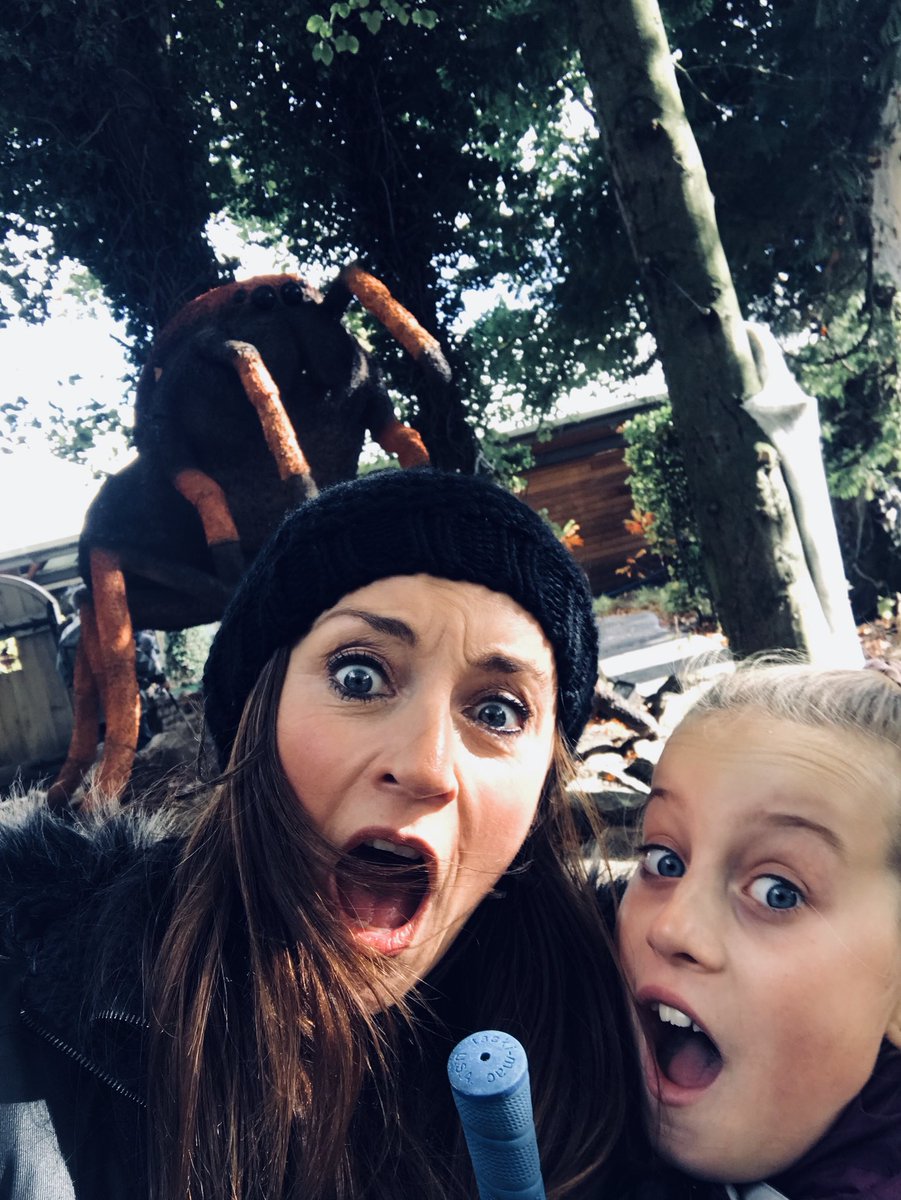 NadineHudspeth's tweet photo. Beware there’s some massive spiders @AlnwickGarden #forgottengarden #minigolf #Halloween https://t.co/D1C6WlTTX6