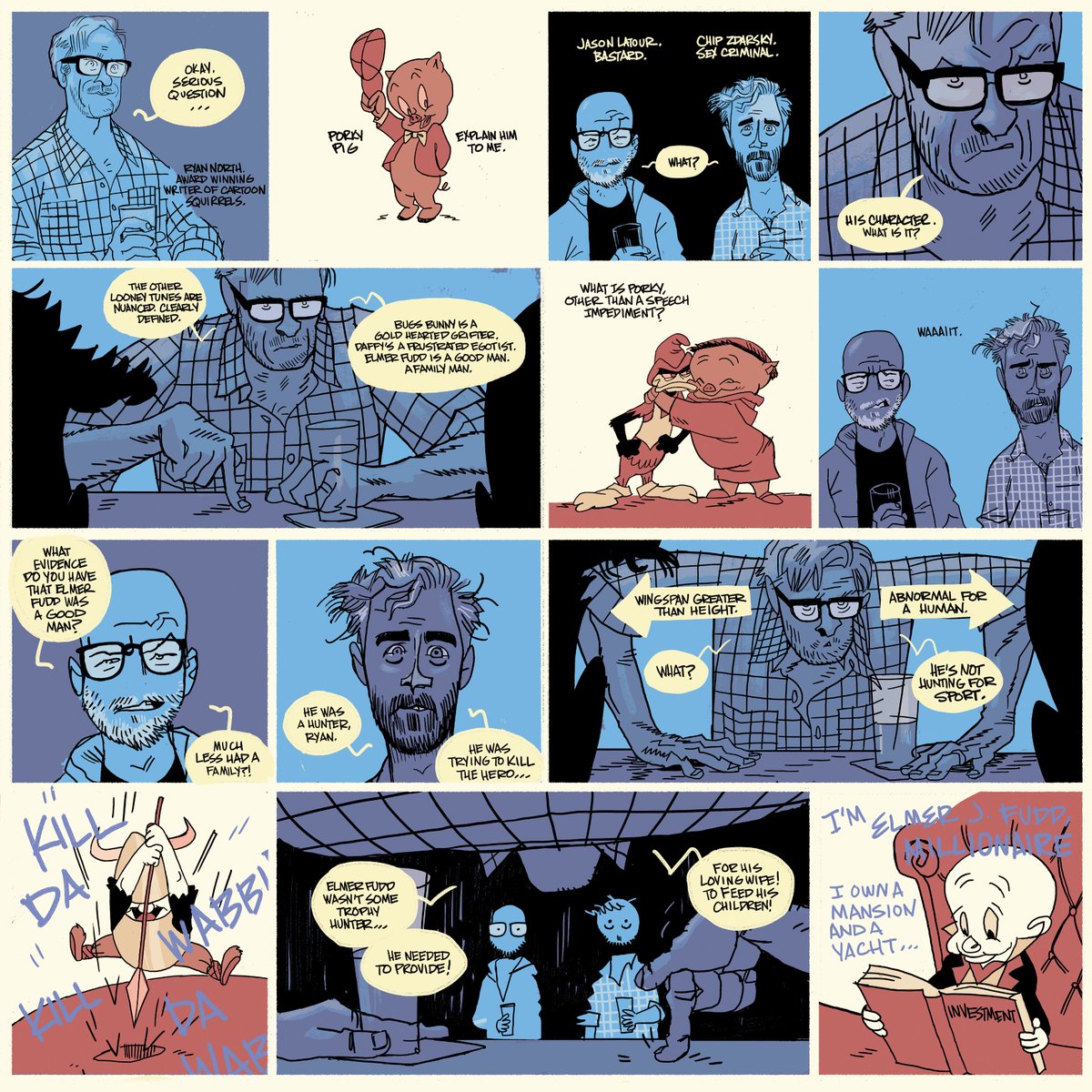 jasonlatour's tweet image. PORKY PIG VS. RYAN NORTH. A true enough story. Featuring @ryanqnorth &amp;amp; @zdarsky. As told by me...