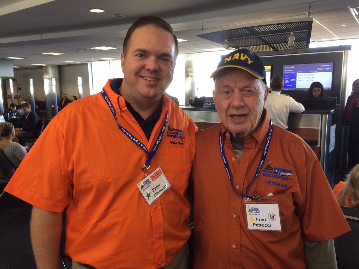 peterglennon's tweet photo. #HonorFlightRochester #Mission57 #ROC https://t.co/x9lyUDxJ7C