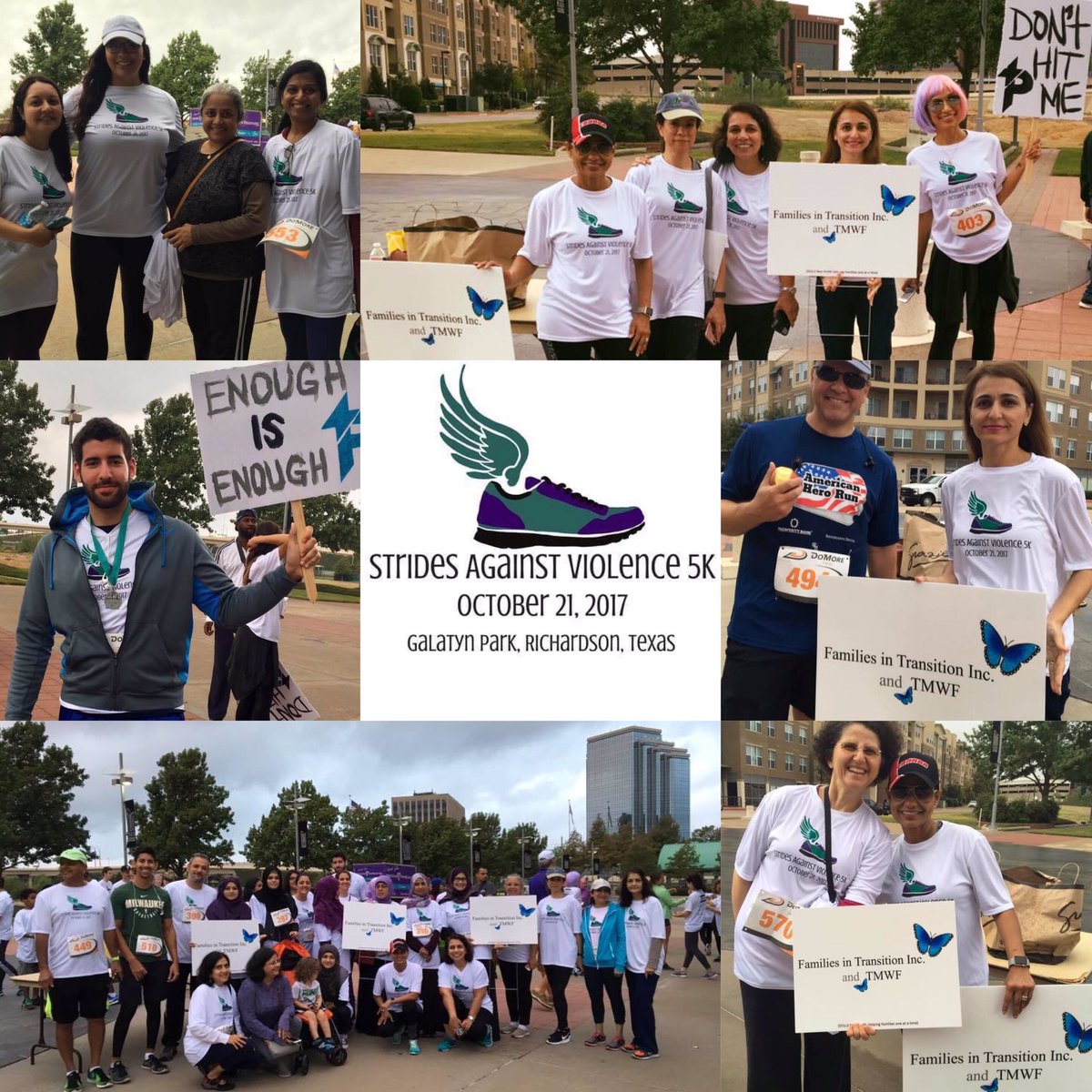 Ann4Plano's tweet photo. The success of team #FamiliesInTransitionInc & #TMWF belongs to each & every member of our team! #StridesAgainstViolence #LovePlano #AMWPA https://t.co/R7xw0O3uNJ