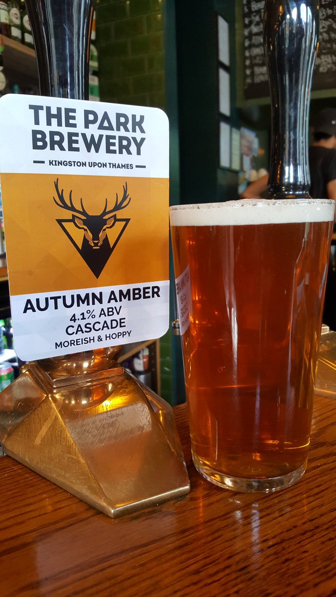 1st visit to <a href="/TheNorbitonKT2/">The Norbiton</a> - stunning, round, corner pub. Cask <a href="/TheParkBrewery/">The Park Brewery</a> Autumn Amber hitting the spot.