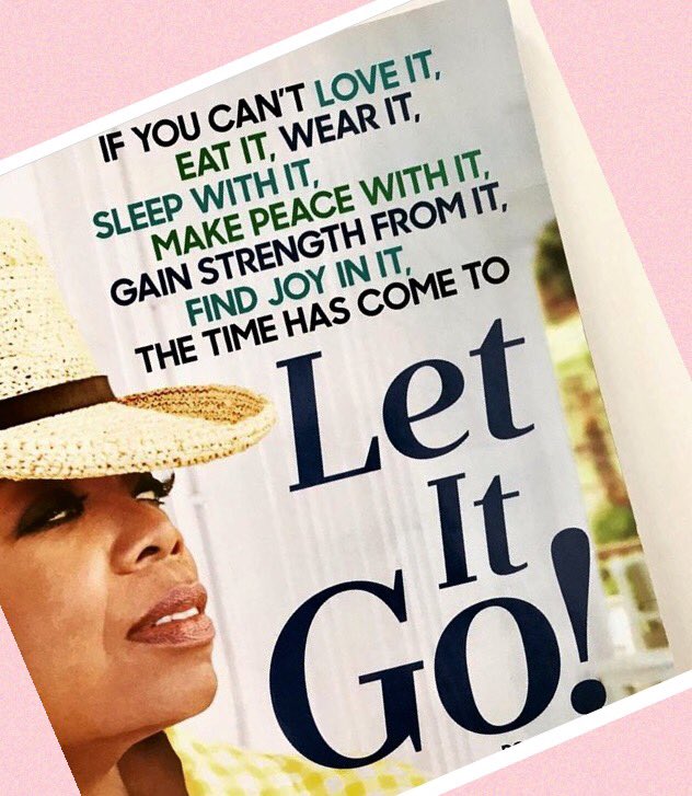 Let it Go! Cheers for less baggage! #rosiesrules #thanksoprah