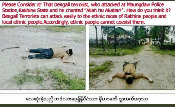 Pls consider it! That bengali terror, who attacked at Maungdaw police station n he chanted "Allah hu Akabar!"How do u think it?....