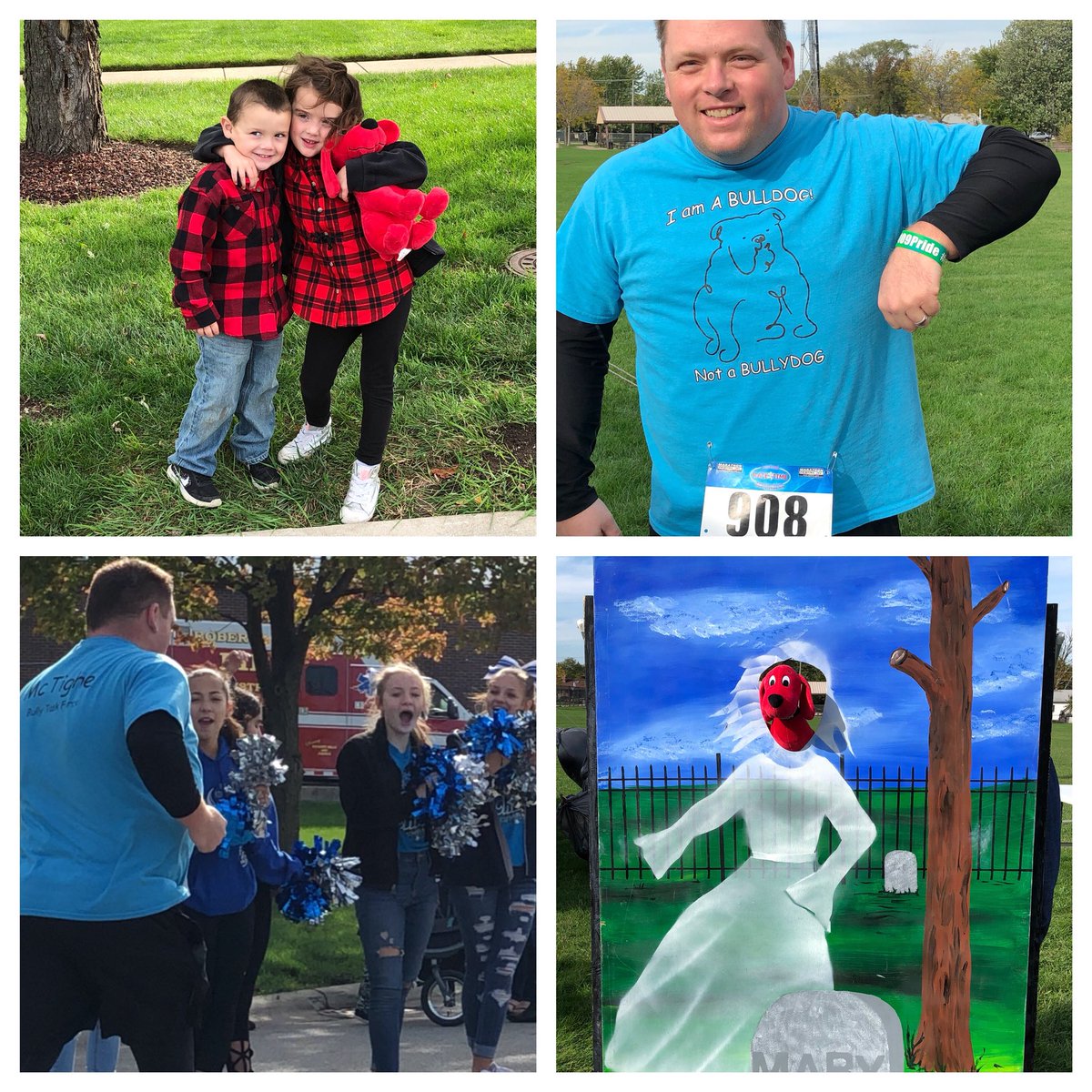 tmmctighe's tweet photo. Clifford joined us to cheer on Mr. McTighe (who really cant hide that Bulldog pride) at the #RM5K yesterday! Awesome 5k! #D109PRIDE https://t.co/J7C7KCIbte