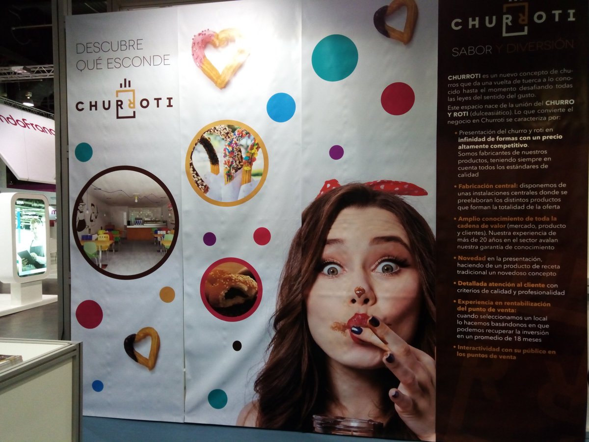 La tradición del churro modernizado y presentado en la feria de franquicias de Valencia, churroti.com