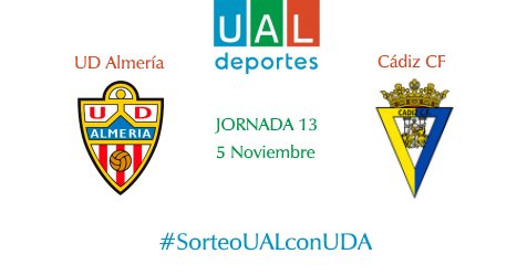 ualdeportes's tweet photo. #SorteoUALconUDA: @U_D_Almeria vs @Cadiz_CF. Sorteamos 3x2 entradas para ti y un acompañante. Sólo haz RT. Bases: https://t.co/6CaqKo1NkJ https://t.co/wtFbaY5oDD