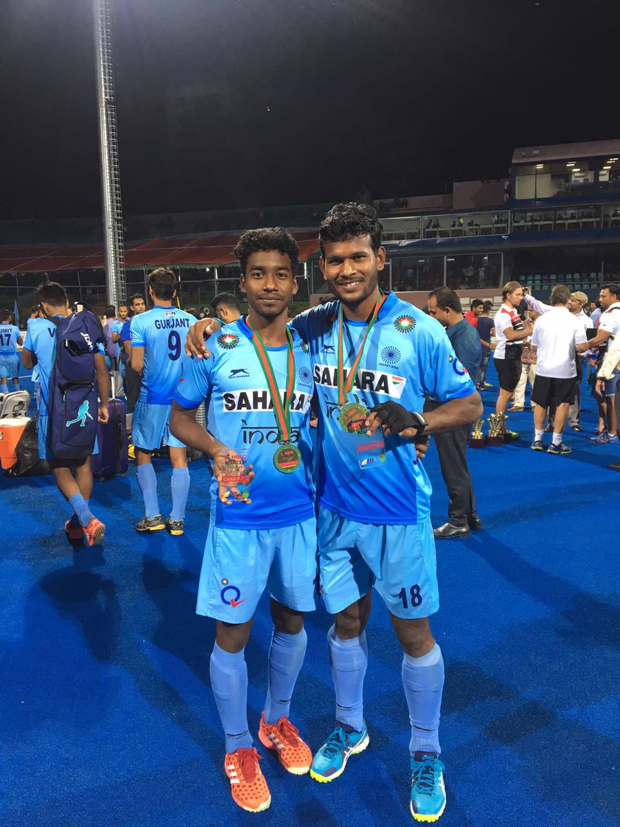 SportingAvilash's tweet photo. Congratulations to #Odisha's Dipsan Tirkey and Amit Rohidas for their first #AsiaCup medal. They played vital role for @TheHockeyIndia . https://t.co/TyaIRkB4uN