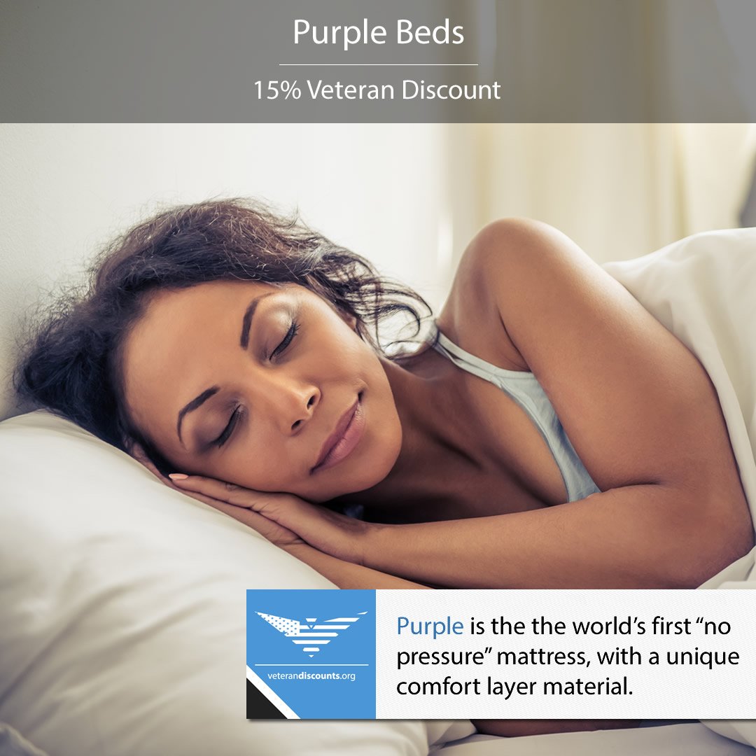 USVeteranDeals's tweet photo. Get up to 15% #veterandiscount off of #purplebed today!  To view and redeem, go to: https://t.co/xMxuWb6g8U https://t.co/CTRmwEHpyj