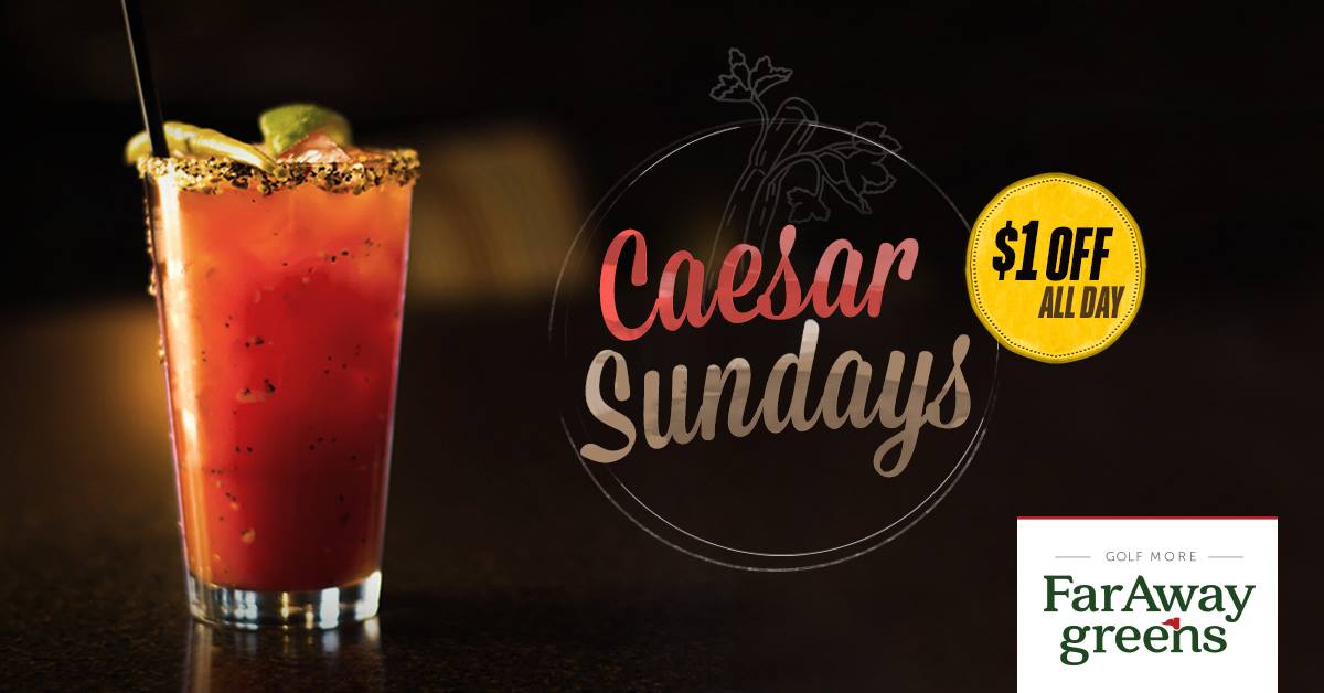 FarAwayGreens's tweet photo. Great end to the weekend! #Indoorgolf and #CaesarSundays! Get a round in today. #SundayFunday #BurlON #golfmore https://t.co/zFZpsTtQG6