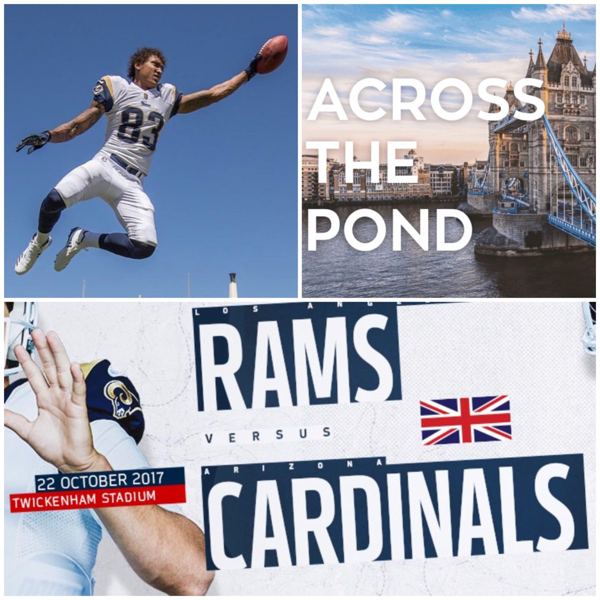 Gameday in #london for #JoshReynolds and the <a href="/RamsNFL/">Los Angeles Rams</a> vs <a href="/AZCardinals/">Arizona Cardinals</a> #AzvsLA #ukrams