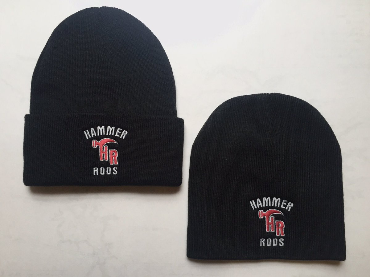 HammerRods's tweet photo. Hammer beanies and toboggans now in stock.  Order online at https://t.co/ExUcEVRpfh $16 #hammerrods https://t.co/SefhElDjJn