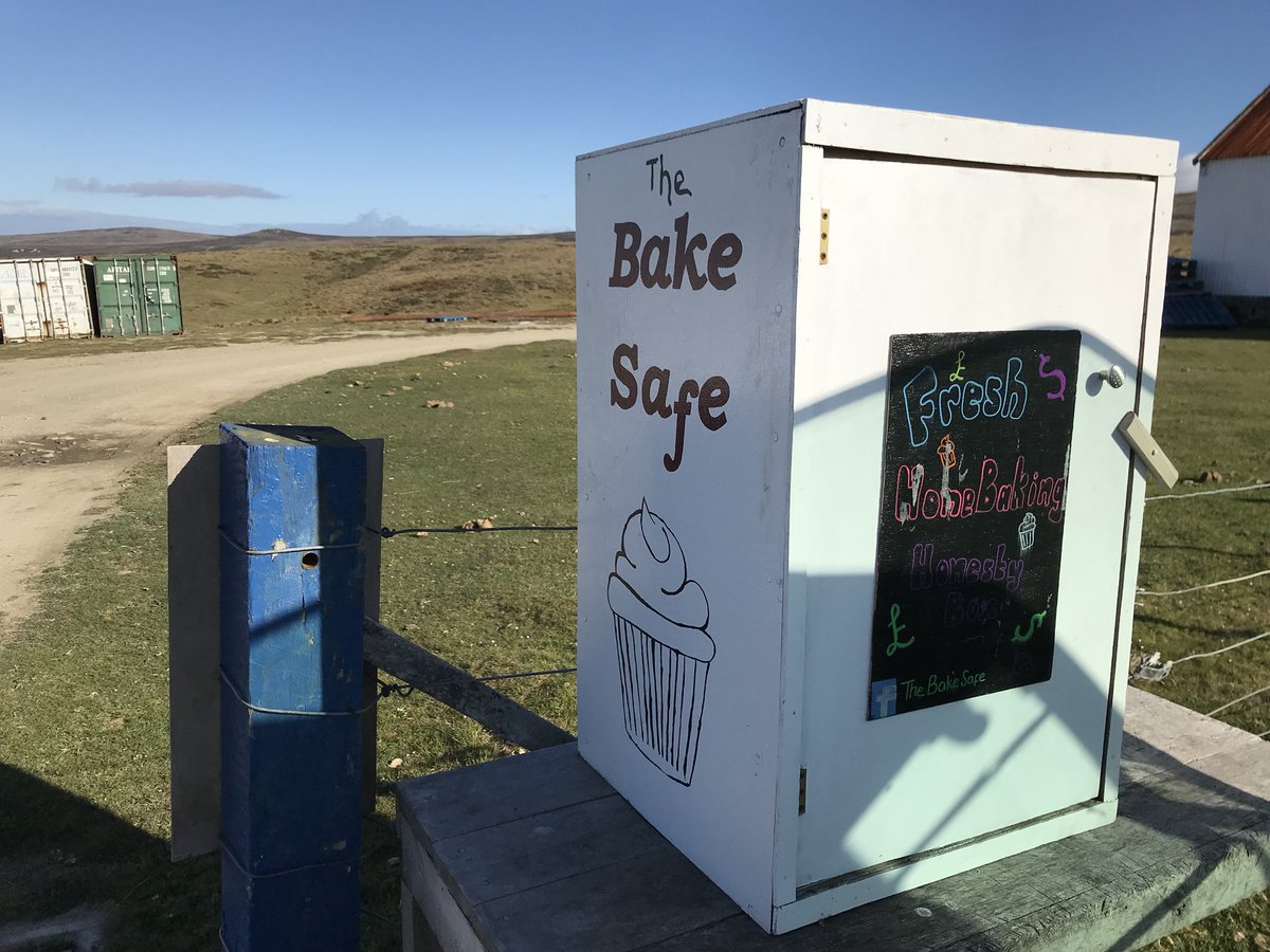 johnsonsharbour's tweet photo. The Bake Safe is back. 
An #honestybox of #homebaked #biscuits #cakes and more. https://t.co/S7meiWT8SA