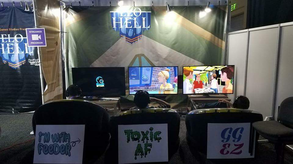 probablyfidget's tweet photo. If you haven't come to see me yet and you're at #TwitchCon2017, my booth is 1301 @ExatoGames #EloHellGame 🤗 https://t.co/irS3Nu1cXm