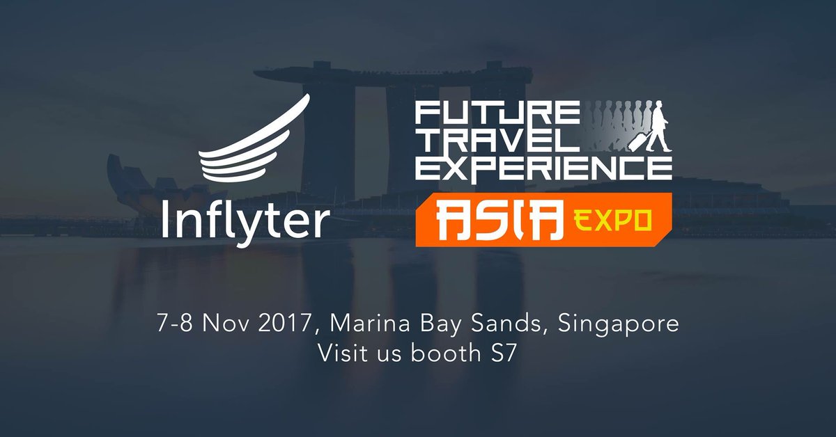 inflyter_live's tweet photo. Attending @FutureTravelX in Singapore! Discover about our data-driven ancillary booster! 
Thanks to @starburstinnov for inviting us. https://t.co/ihdmMZaubT