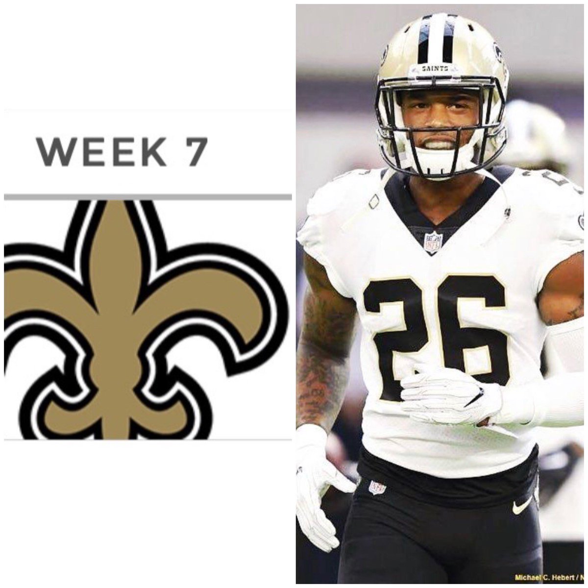 Gametime!  #Gameday Goodluck  to  <a href="/PjWilliams_26/">Pj Williams</a> and <a href="/Saints/">New Orleans Saints</a> as they take on Green Bay Packers #NovsGB #whodat #Saintsgameday #NFLSunday