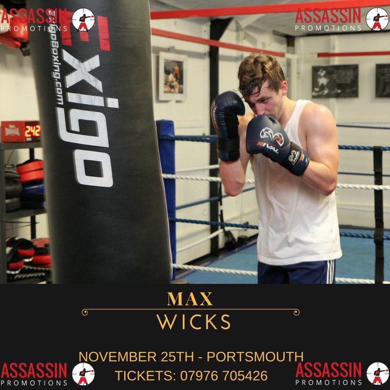 MaxWicksBoxer's tweet photo. Great to have a fight date! @AssassinBoxing https://t.co/dF1s1dBGmp