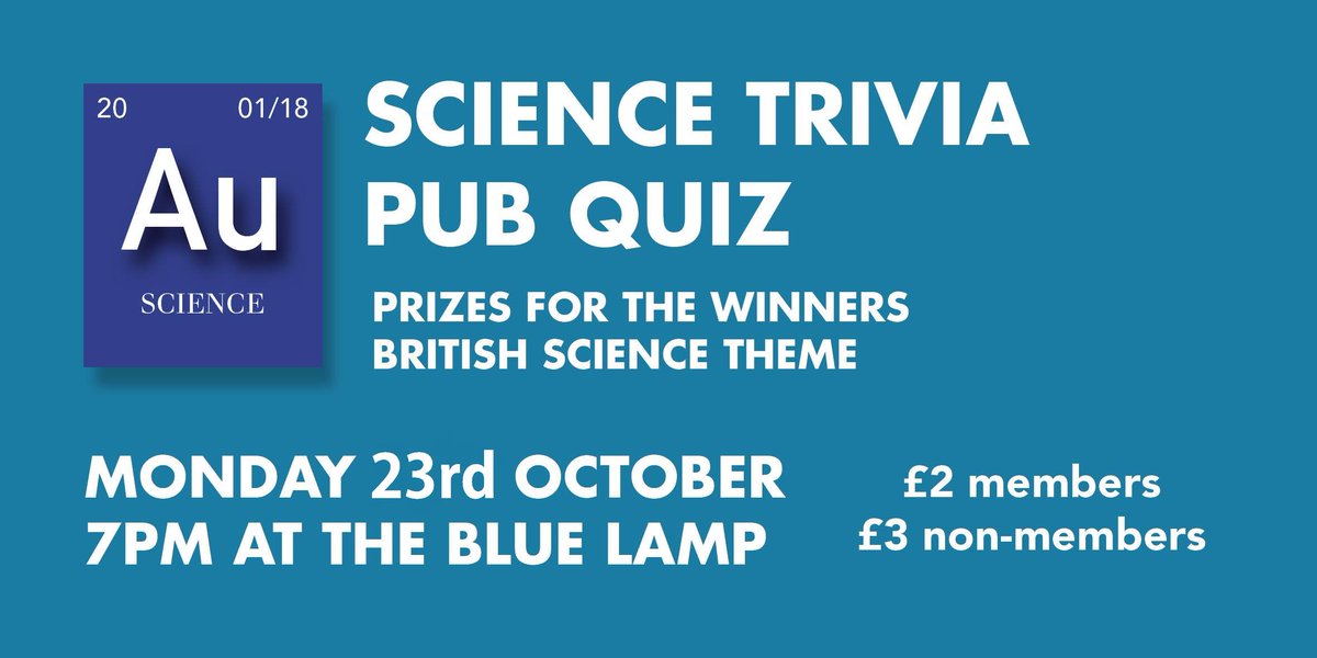 AuScienceMag's tweet photo. Remember our Pub Quiz! TOMORROW, 7pm, BLUE LAMP!! Amazing atmosphere, great prizes and some good British Science! #ausciencemag #PubQuiz https://t.co/NhvdT2faj9