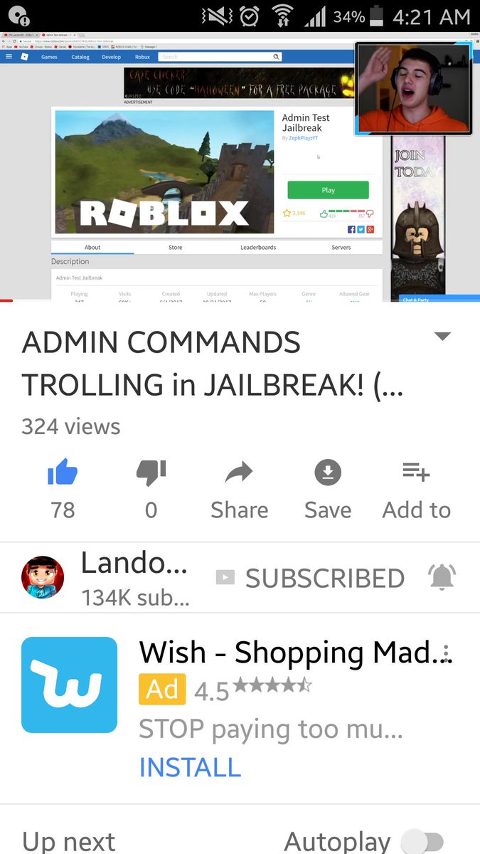 Landon On Twitter Admin Commands Trolling In Jailbreak Roblox Jailbreak Https T Co Zuwupnyfvv Via Youtube