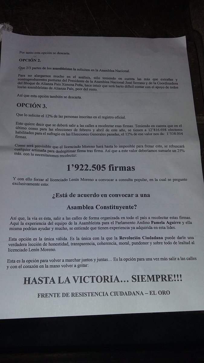 forellanaroman's tweet photo. @rcmecua @CastuloB @Dantelo70 @35PAIS @RicardoPatinoEC @reychris6 Esto esta circulando en Santa Rosa Prov. De El Oro.@MashiRafael https://t.co/zxmQ3qtxkx