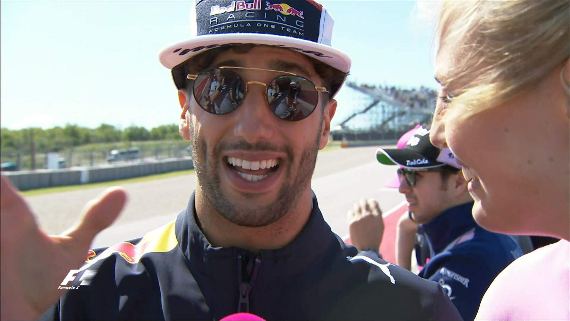 Formula 1 on X: "Who's pulling off sunglasses/hat combo better? 😎 for Ricciardo ❤️ for Vettel #USGP #F1 https://t.co/ZxRHJYCxRH" / X