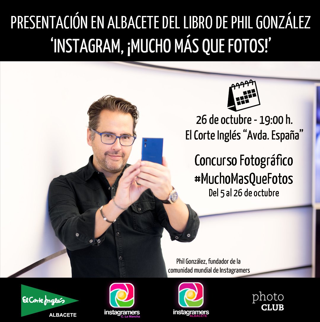 ¡Etiqueta tus fotos con #MuchoMasQueFotos y participa en un nuevo concurso con <a href="/PhilGonzalez/">Philippe Gonzalez</a>  y <a href="/elcorteingles/">El Corte Inglés</a> ! instagramers.com/event/philgonz…