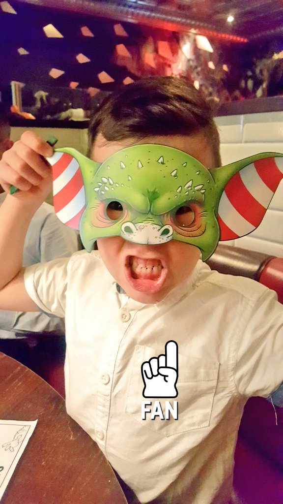 Kaylzuk's tweet photo. @TGIFridaysUK happy Halloween from gremlin Adam! 🕸🕷 https://t.co/daHc1c758T
