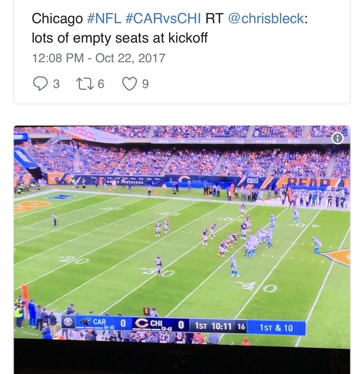 WizChadwick2's tweet photo. Keep doin what you’re doin fellow Patriots‼️Now @nflcommish is feeling it w HIS contract negotiations. Even more seats empty! #BoycottNFL https://t.co/ifYjddGXlX
