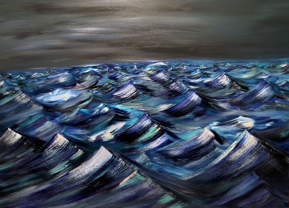 VideosByPat's tweet photo. "Waves" by @VideosByPat #painting #art #ArtLovers https://t.co/QkGAWUswtz