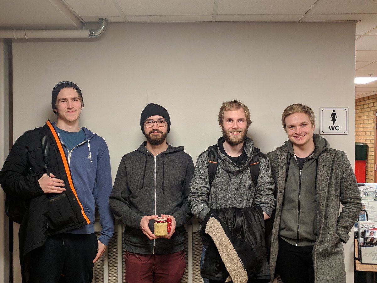 Vifill's tweet photo. Winners of InDev gamejam, yay! https://t.co/GGCoIZNkBS