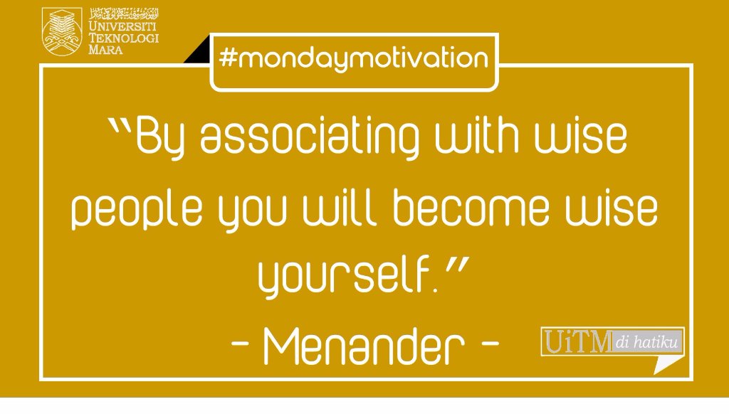 uitmofficial's tweet photo. #mondaymotivation #UiTMdihatiku #UiTMified #TogetherWeCanDoIt https://t.co/REsTuDxgo7